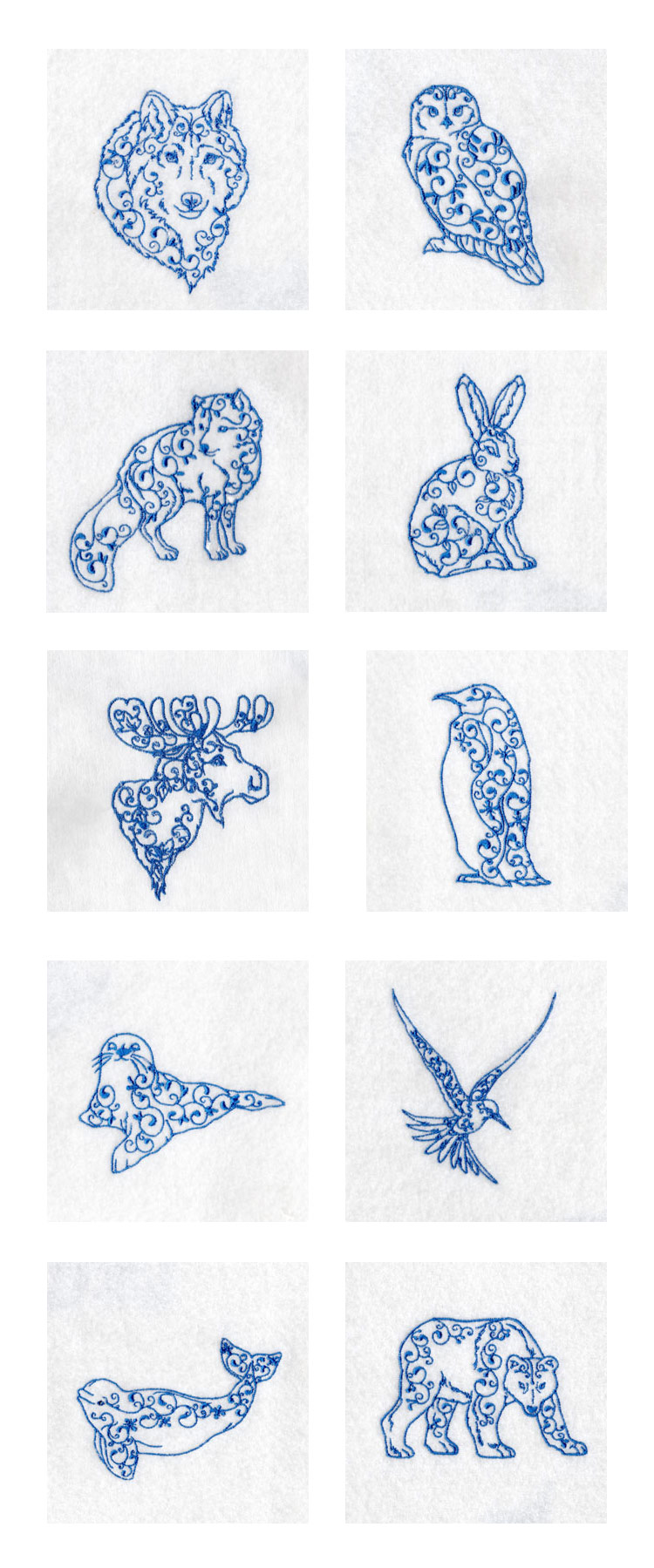 Arctic Animals Embroidery Machine Design Details