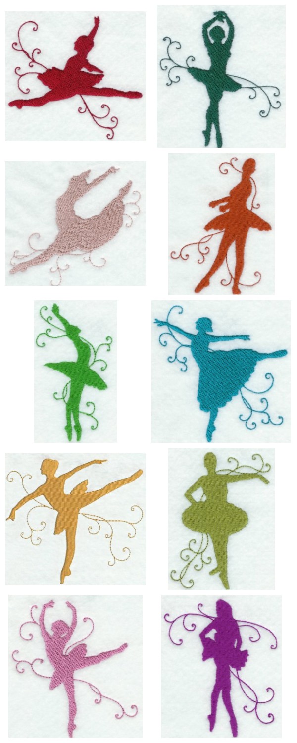 Ballerina Embroidery Machine Design Details