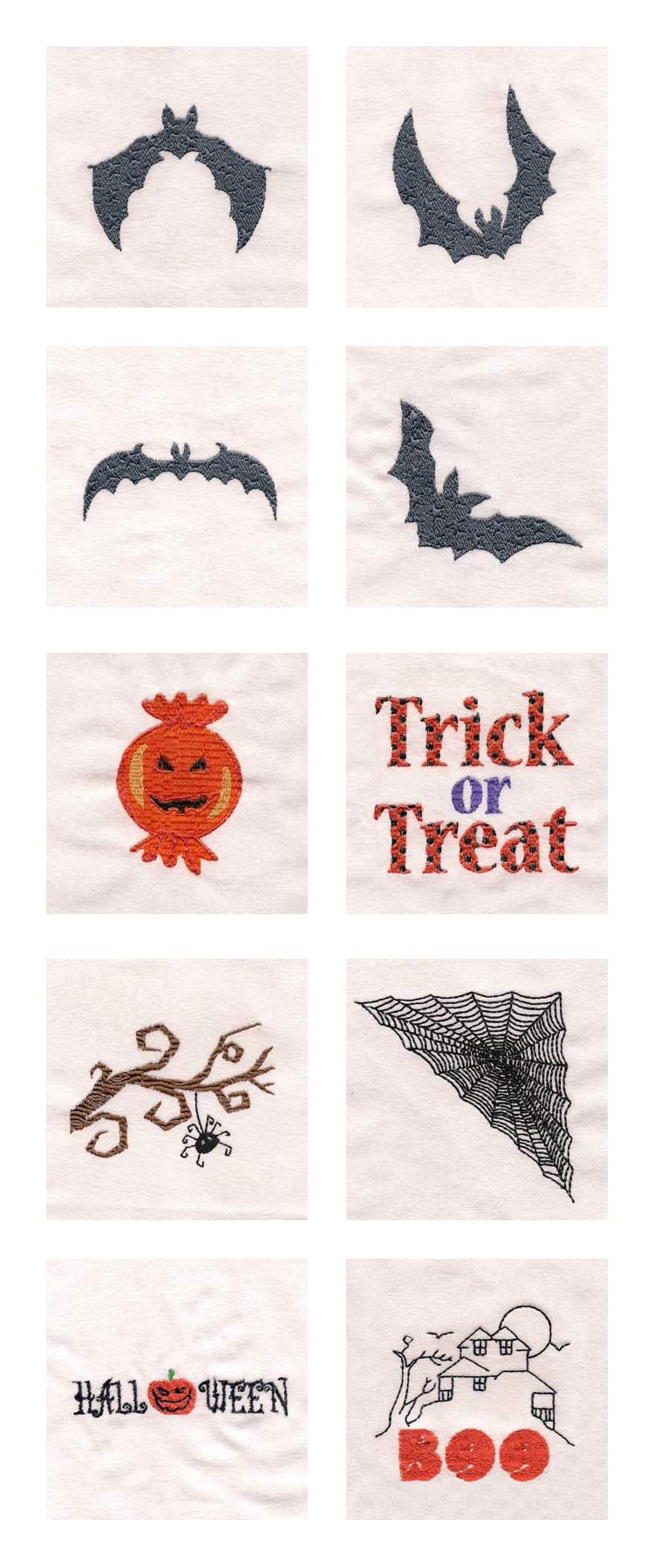 Batty Halloween Embroidery Machine Design Details