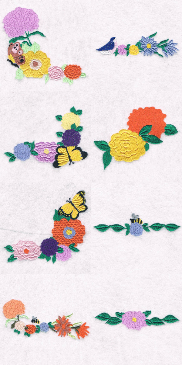Beautiful Borders and Corners Embroidery Machine Design Details
