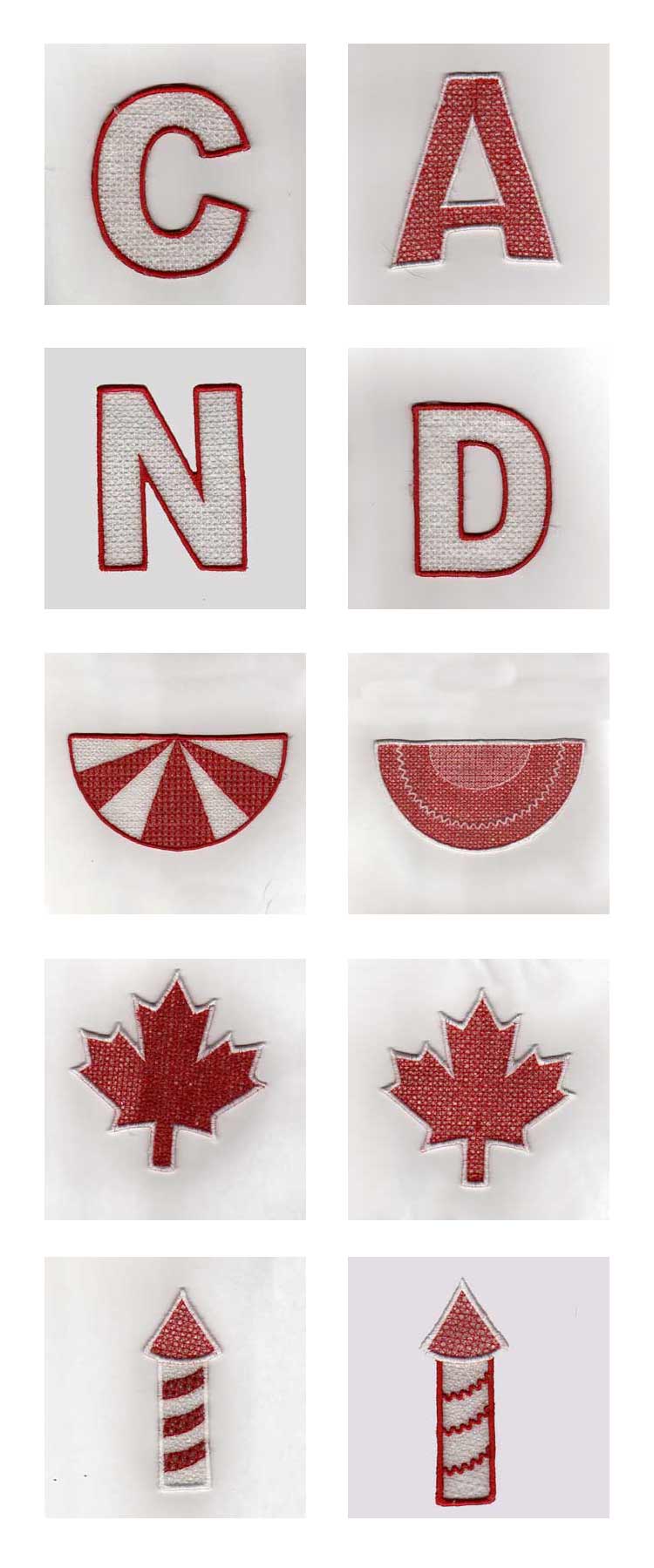 Canada Banner Embroidery Machine Design Details
