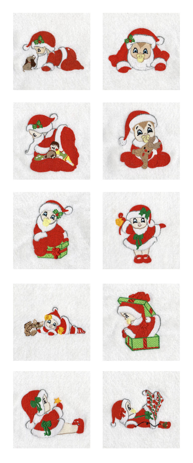 Machine Embroidery Designs Christmas Babies 2 Set
