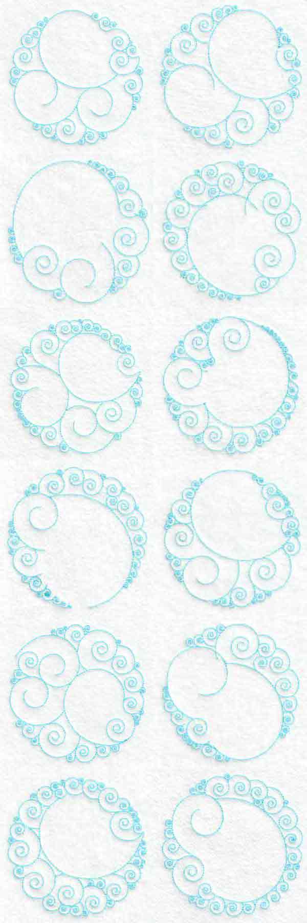 Circle Backgrounds Embroidery Machine Design Details