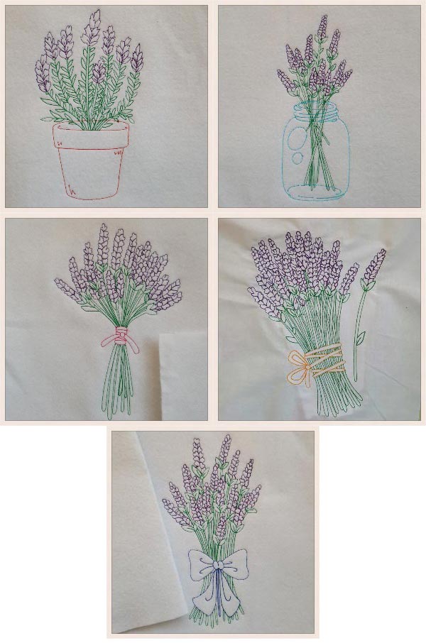 Colorline Lavender Embroidery Machine Design Details