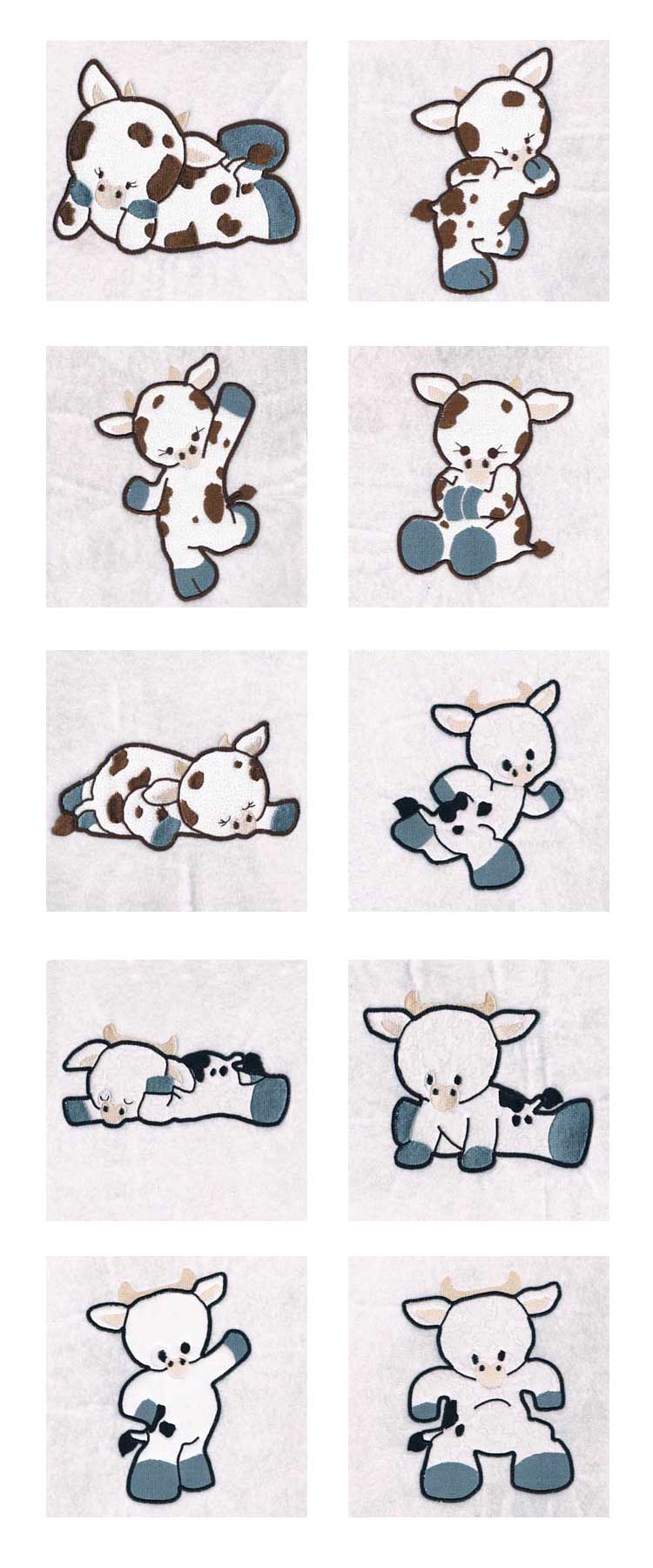 Cute Cows and Bulls Embroidery Machine Design Details