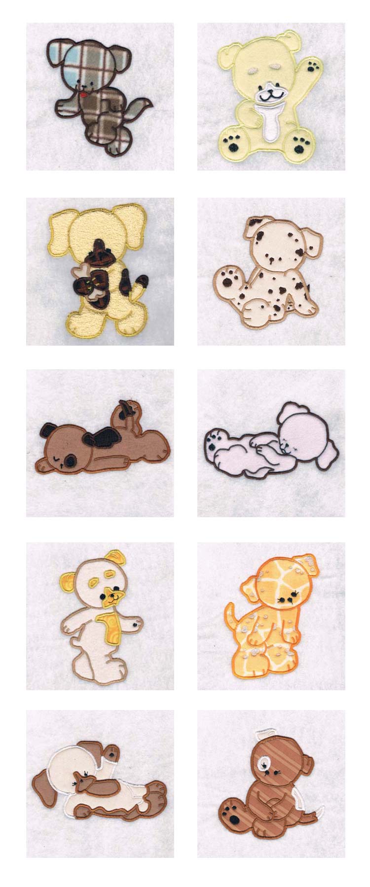 Cute Puppies Embroidery Machine Design Details