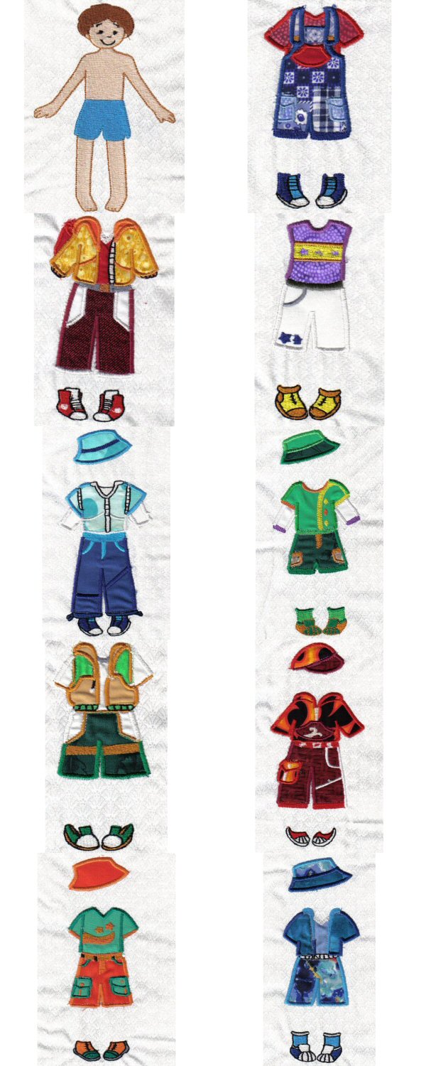 Dressing Mike Doll Embroidery Machine Design Details