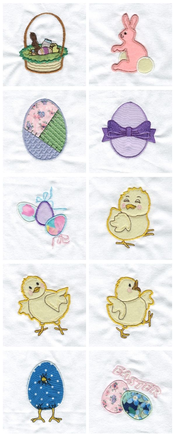 Easter Applique Embroidery Machine Design Details