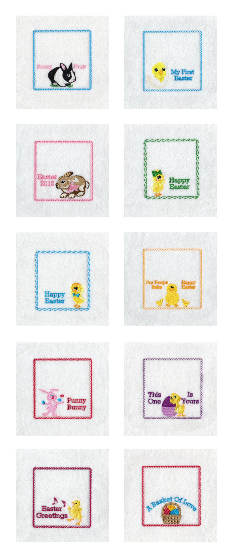Easter Bag Toppers Embroidery Machine Design Details
