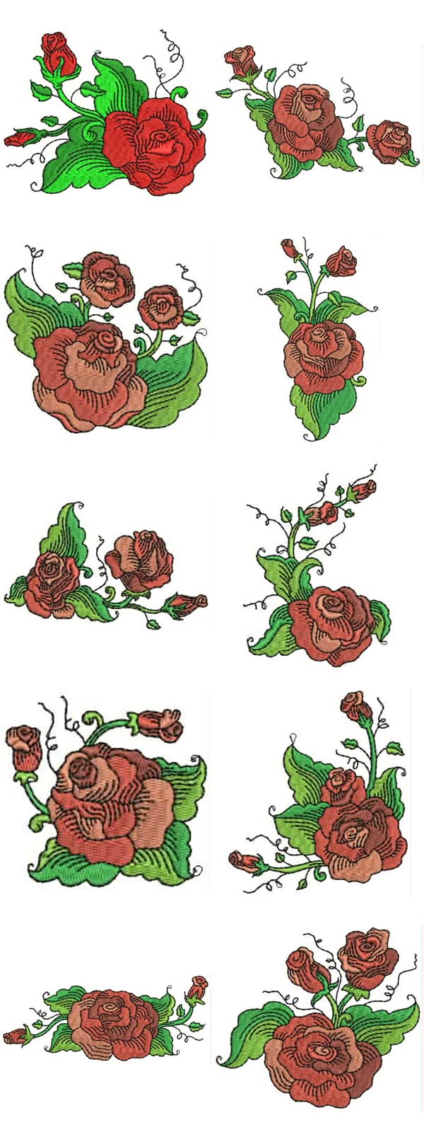 Fantastic Roses Embroidery Machine Design Details