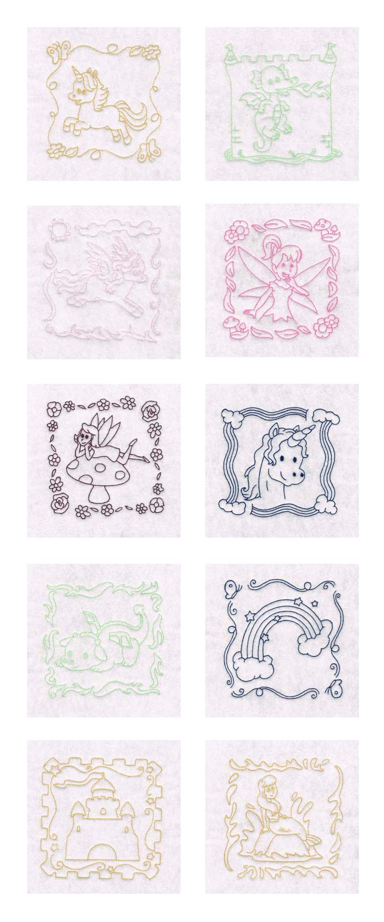 Fantasy Quilt Blocks Embroidery Machine Design Details
