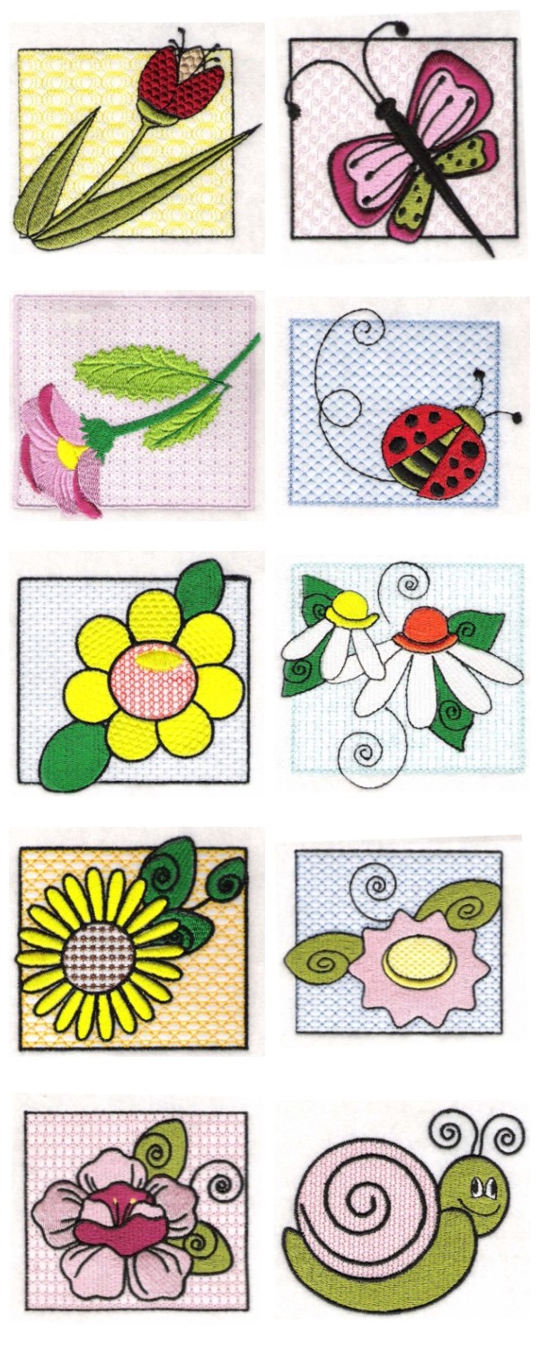 Floral Garden Embroidery Machine Design Details