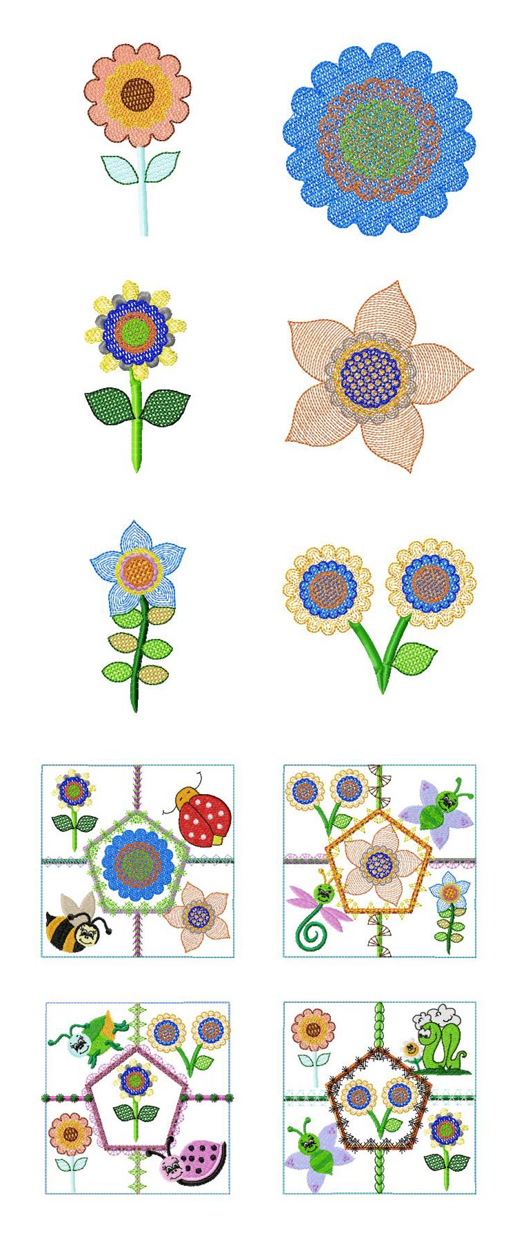 Flowerfest Embroidery Machine Design Details