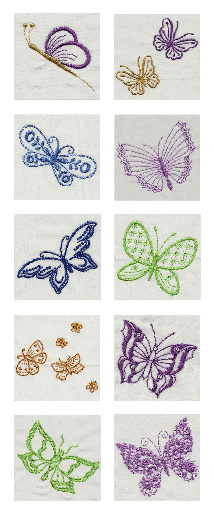 Fluttery Butterflies 2 Embroidery Machine Design Details