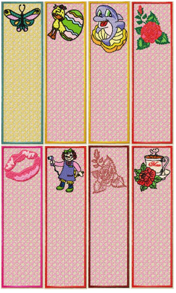 8 FSL Designs bookmarks designs. 8 FSL Designs