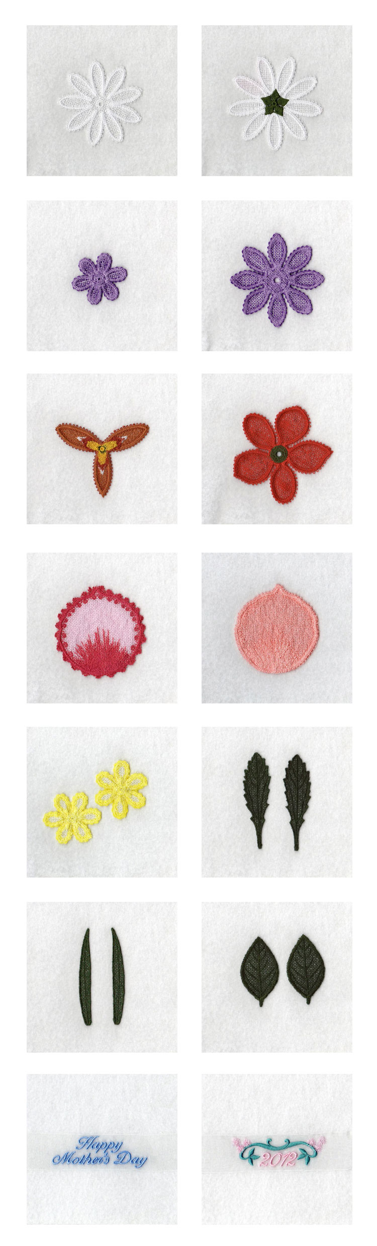 FSL Bouquet Embroidery Machine Design Details