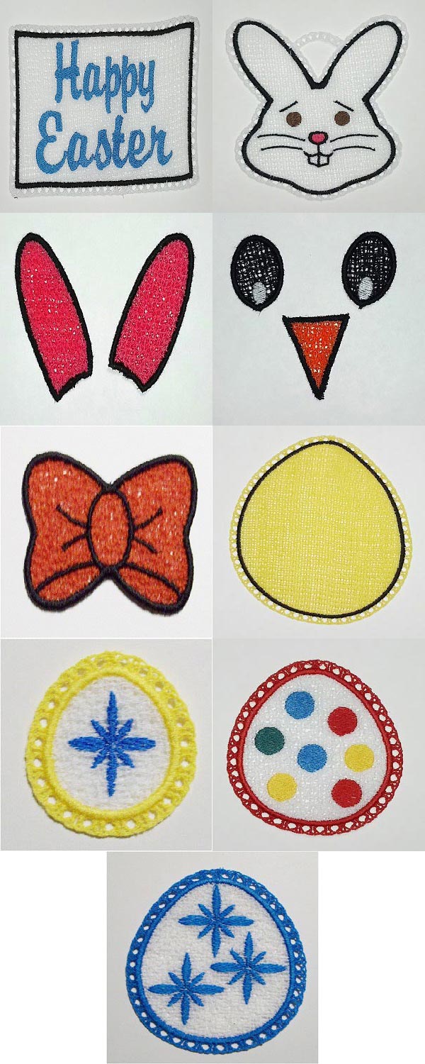 FSL Easter Danglers Embroidery Machine Design Details