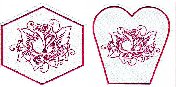 FSL Rose Doily or Bowl Embroidery Machine Design Details