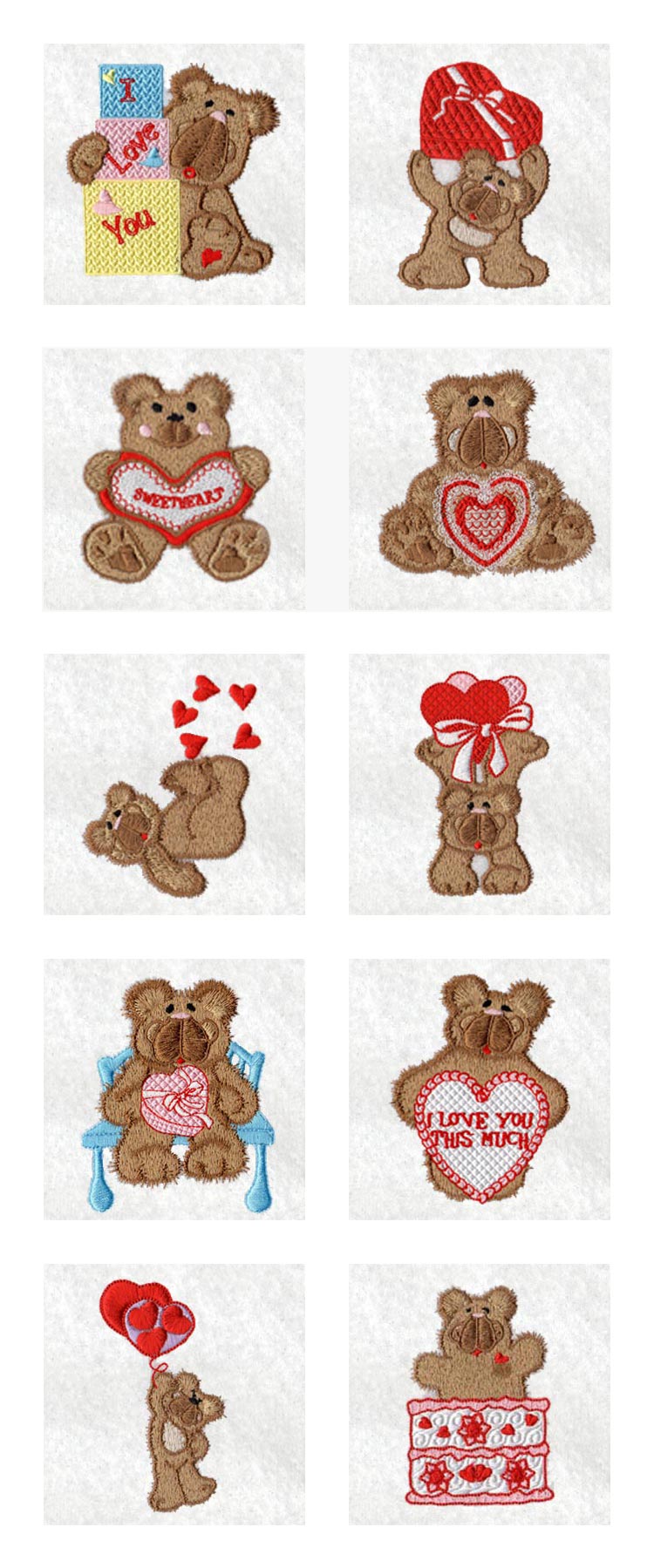 Fuzzy Filled Bears Embroidery Machine Design Details