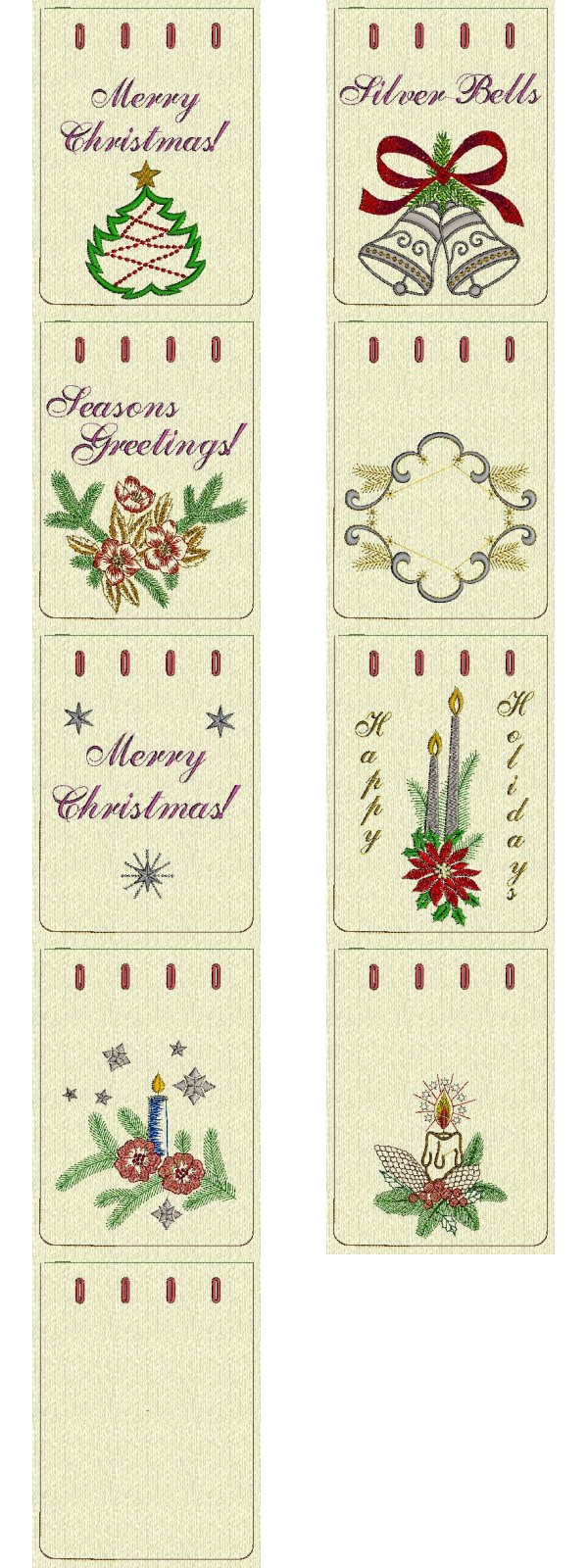 Christmas Gift Bags 2 Embroidery Machine Design Details
