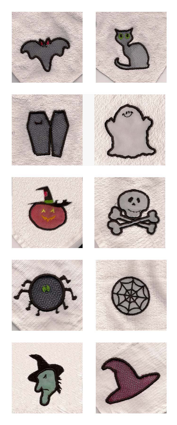 Halloween Scrubbies Embroidery Machine Design Details