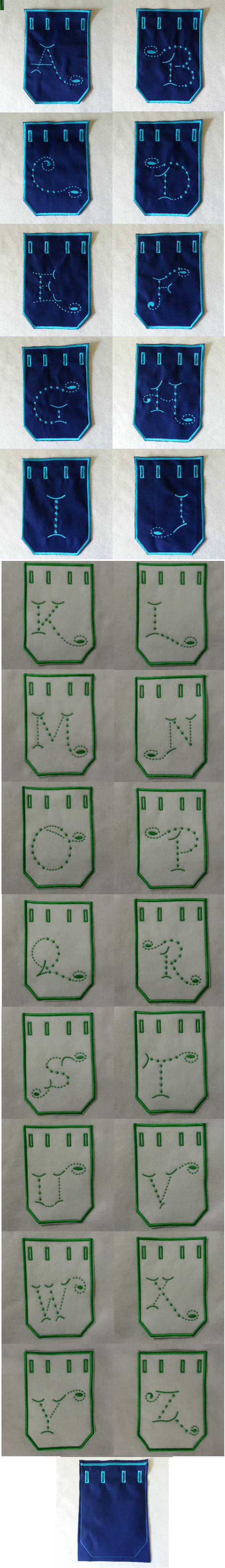 Candlewick Alpha Bags for Him Embroidery Machine Design Details