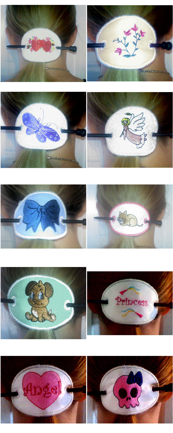 In The Hoop Pony Tail Covers Embroidery Machine Design Details