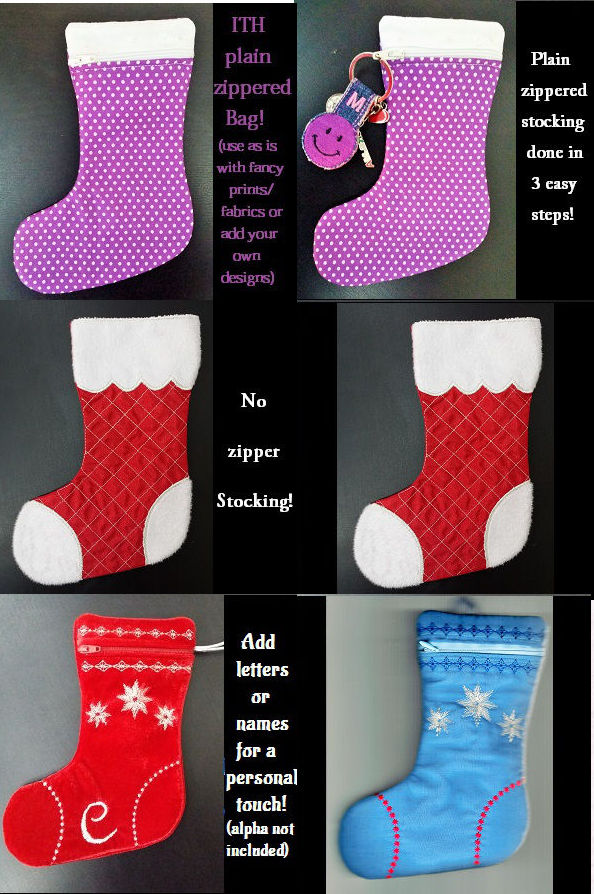 ITH Stockings and Bags Embroidery Machine Design Details