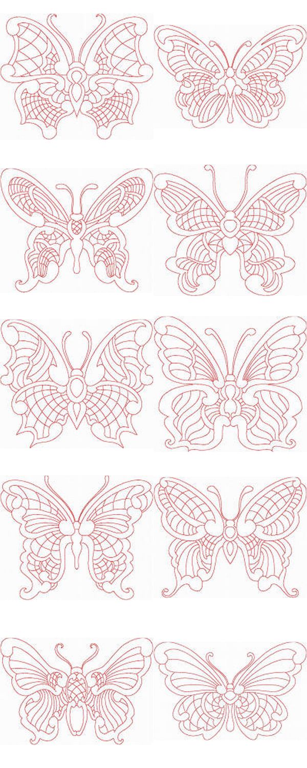 JN Butterflies 2 Embroidery Machine Design Details