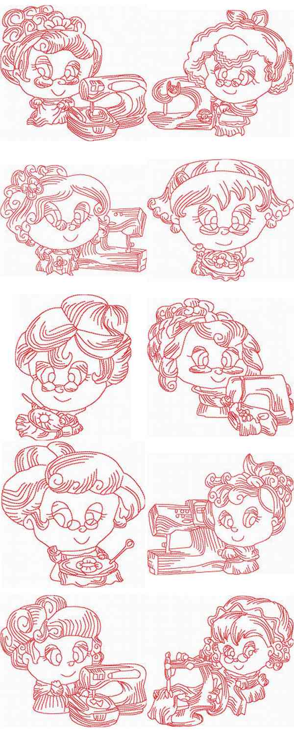 JN Granny Sewing 3 Embroidery Machine Design Details