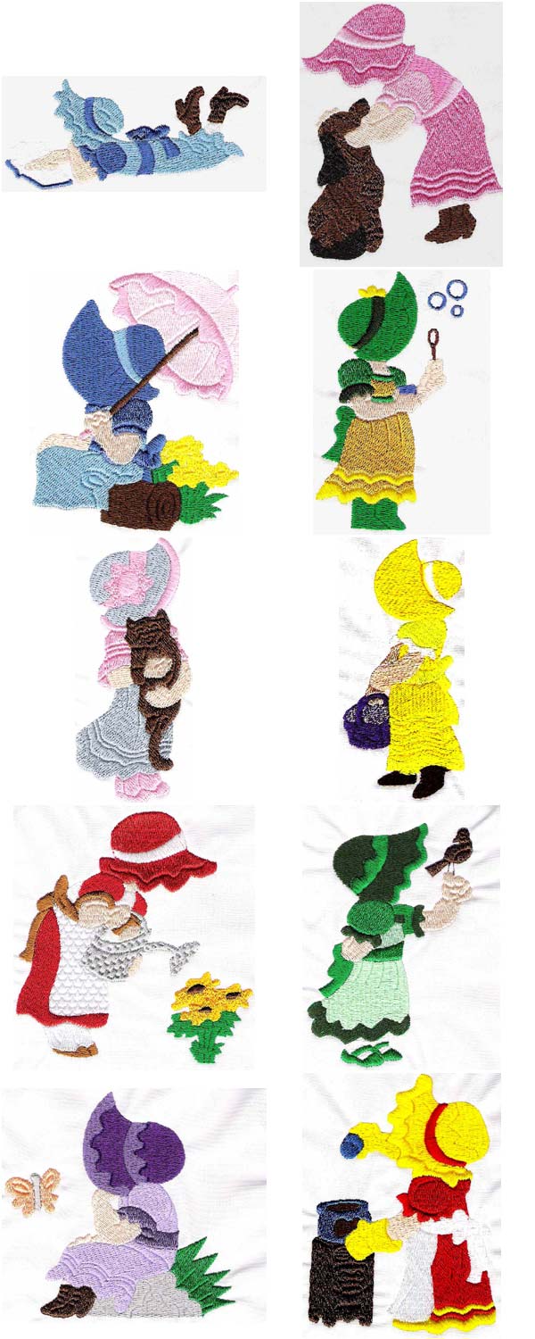 Kid Bonnets 1 Embroidery Machine Design Details