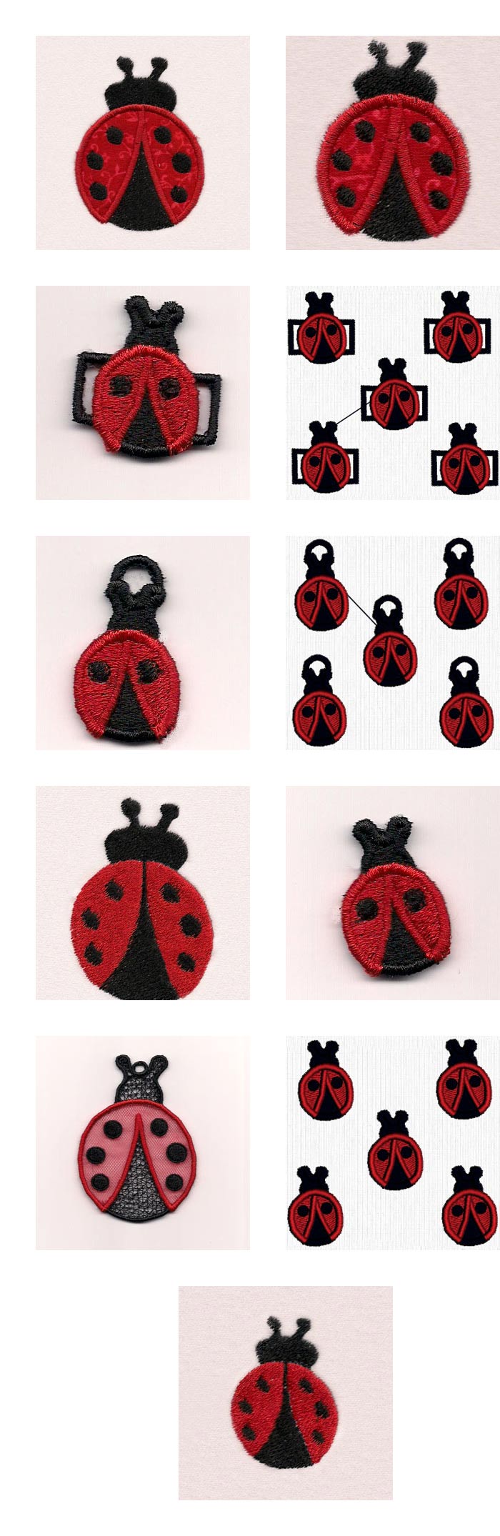 Ladybug Beads and Things Embroidery Machine Design Details