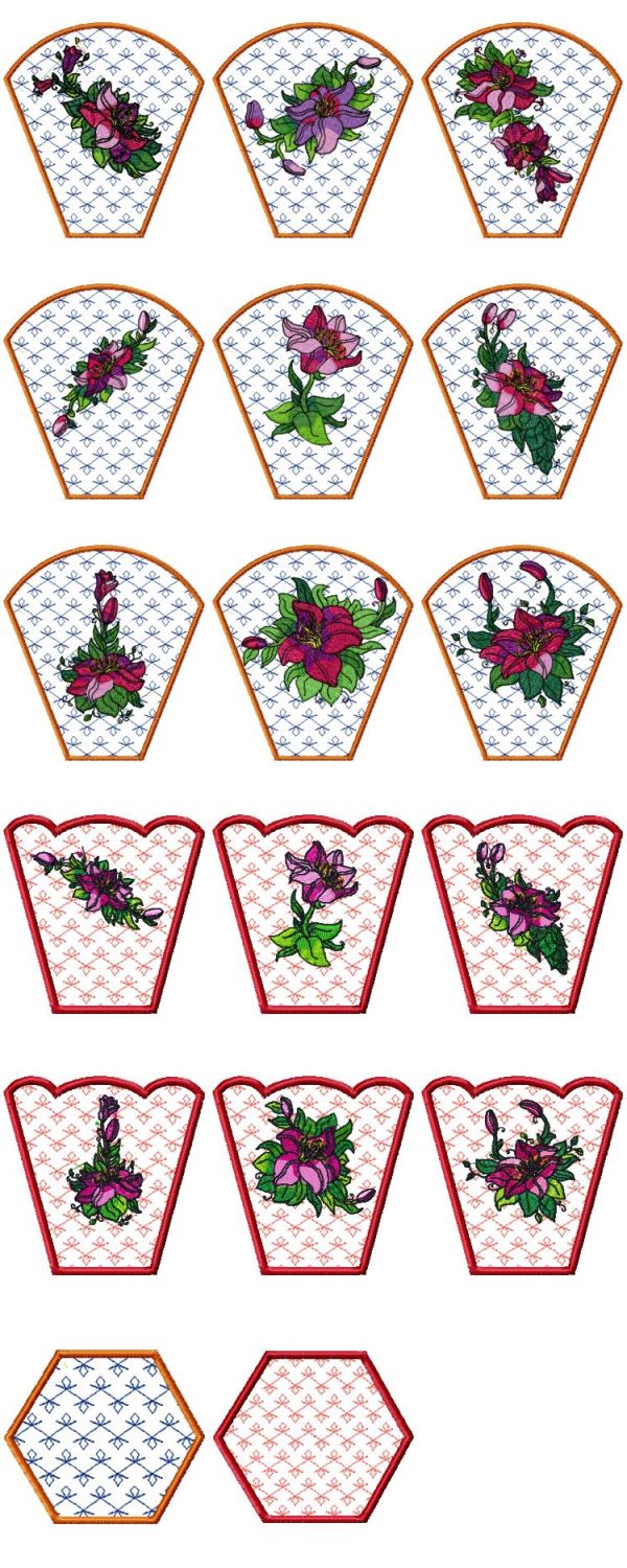 Lily Bowl Version 2 Embroidery Machine Design Details