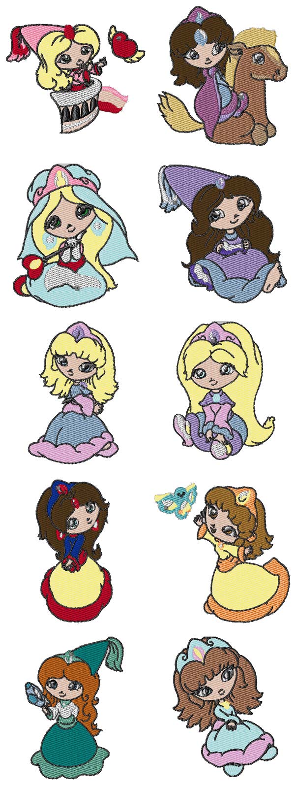 Little Princesses Embroidery Machine Design Details
