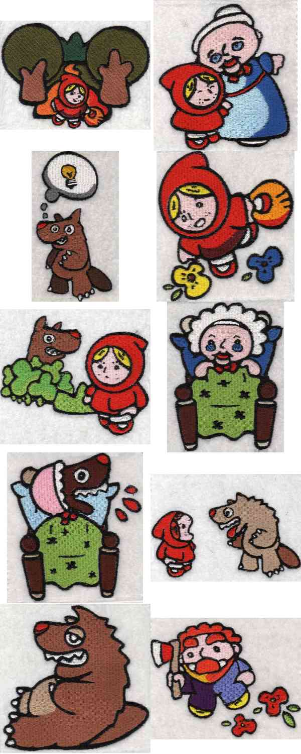 Little Red Riding Hood Embroidery Machine Design Details
