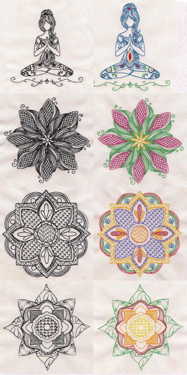 Mandalas Embroidery Machine Design Details