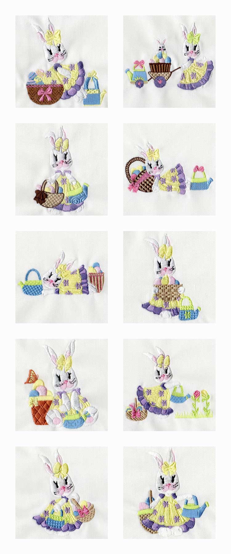 Mrs Bunny Embroidery Machine Design Details