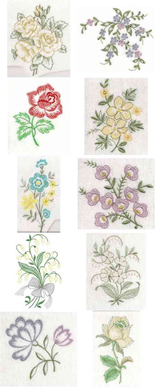 Open Work Florals Embroidery Machine Design Details