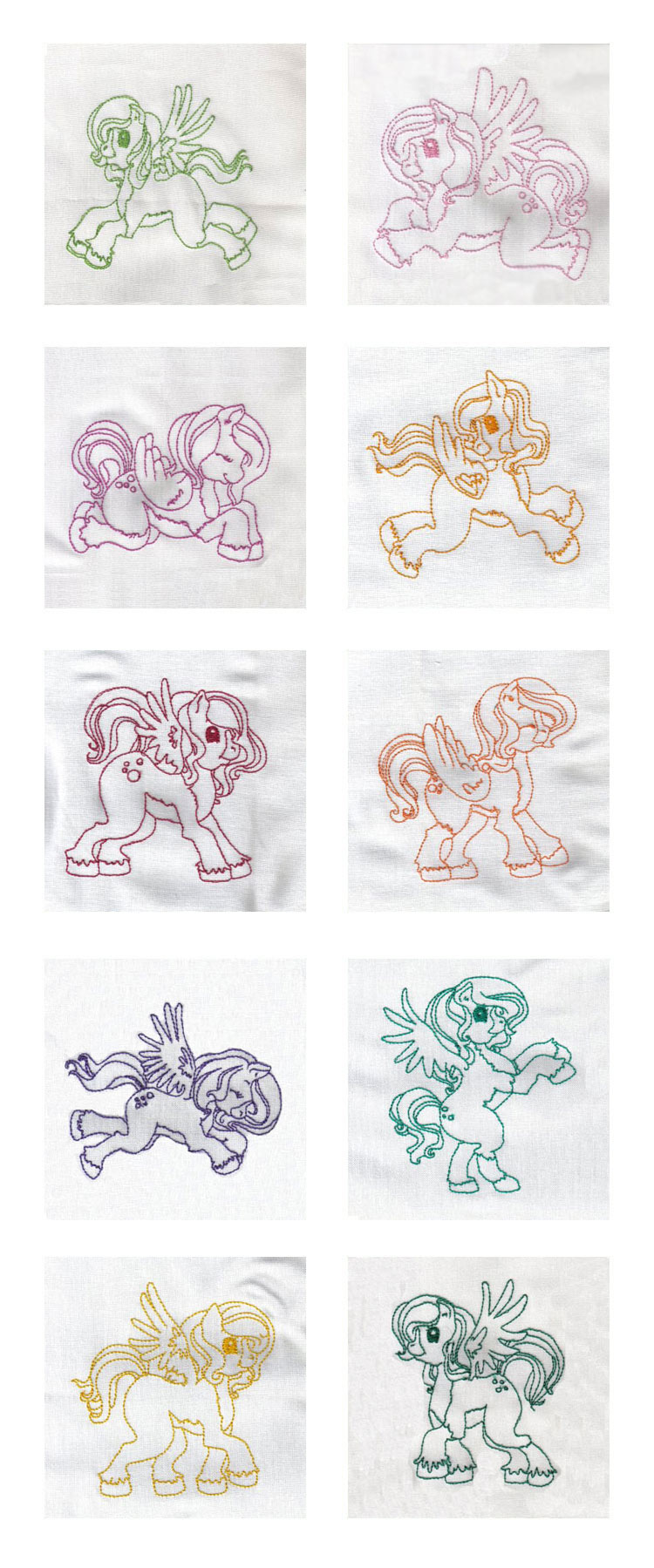 Pegasus Cuties Embroidery Machine Design Details