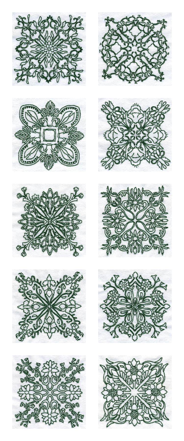 Persian Square Blocks Embroidery Machine Design Details