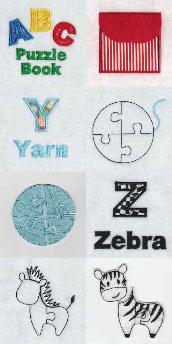 Puzzle Page YZ Embroidery Machine Design Details