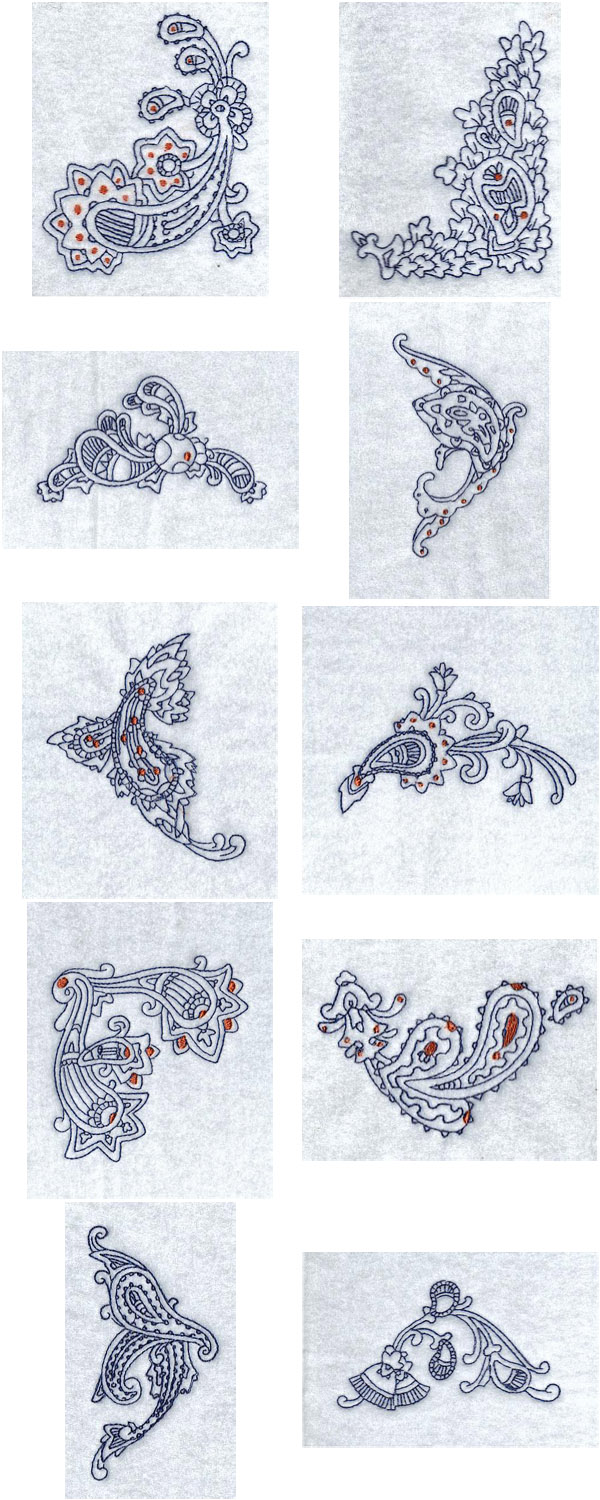 RW Paisleys Embroidery Machine Design Details