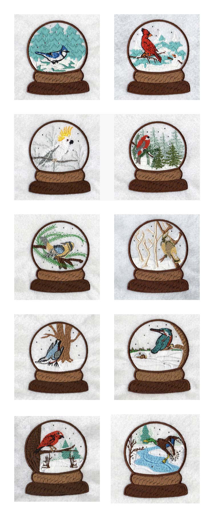 Winter Snow Globes Embroidery Machine Design Details