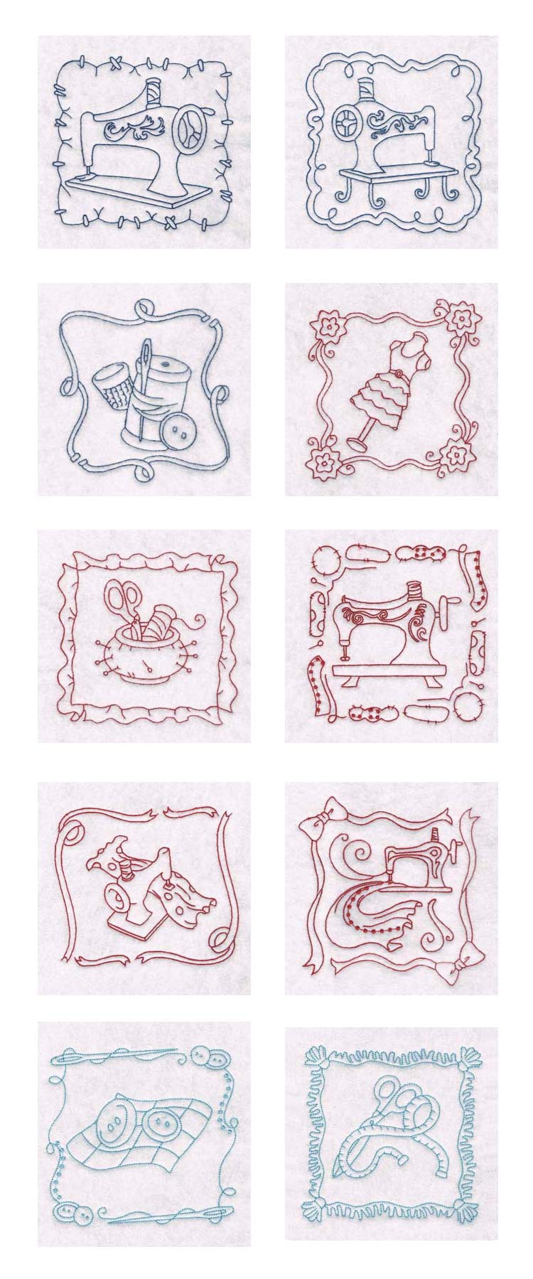 Spring Sewing Blocks Embroidery Machine Design Details