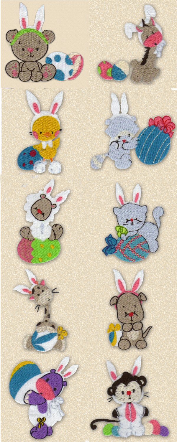 Wanna Be A Bunny Embroidery Machine Design Details