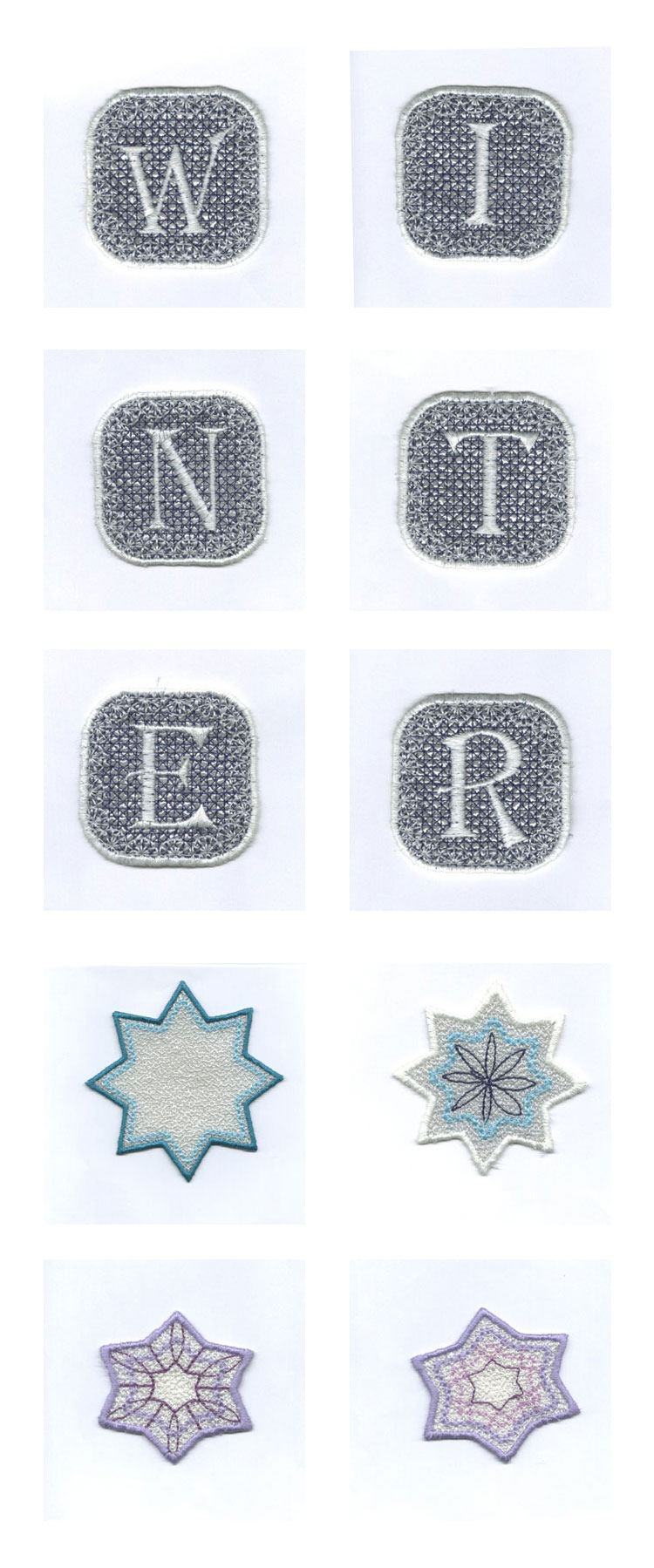Winter Banner Embroidery Machine Design Details