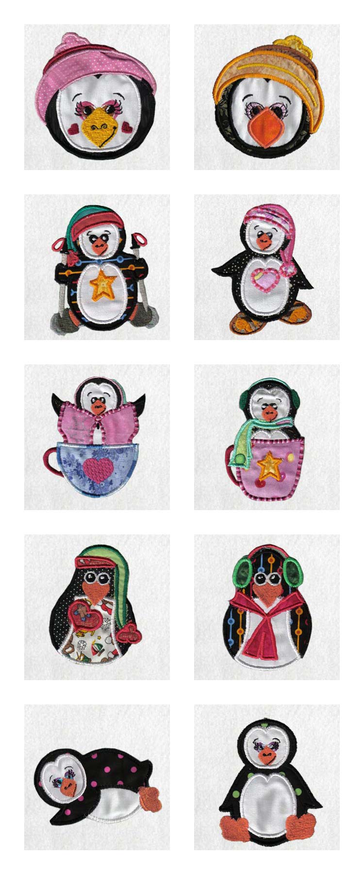 Winter Penguins Embroidery Machine Design Details