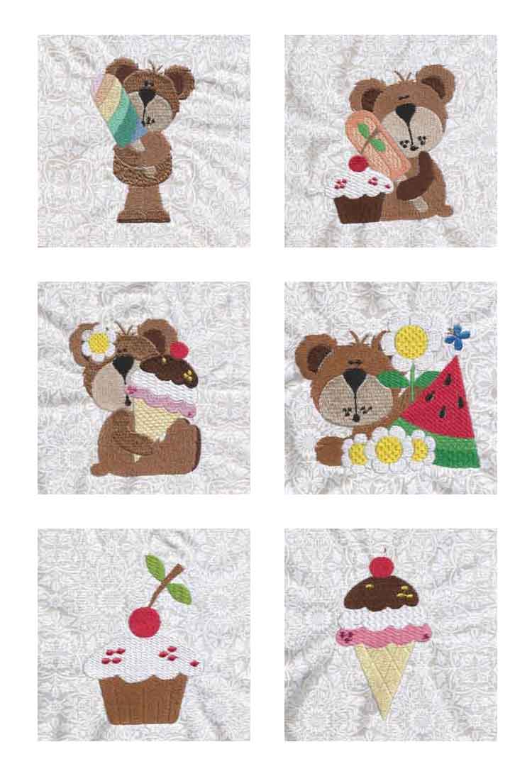 Yummy Bears Embroidery Machine Design Details