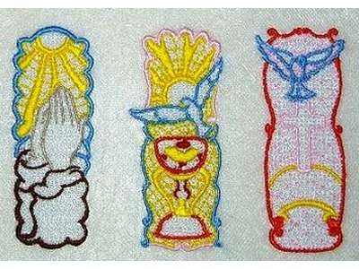FSL Color Lace Religious Bookmarkers Embroidery Machine Design
