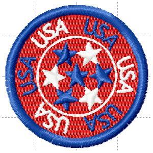 4th Of July Buttons Embroidery Machine Design